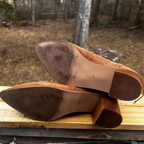 Sanctuary Refine Women's Tan Suede Leather Western Ankle Boots US Size 8.5 - Picture 14 of 16